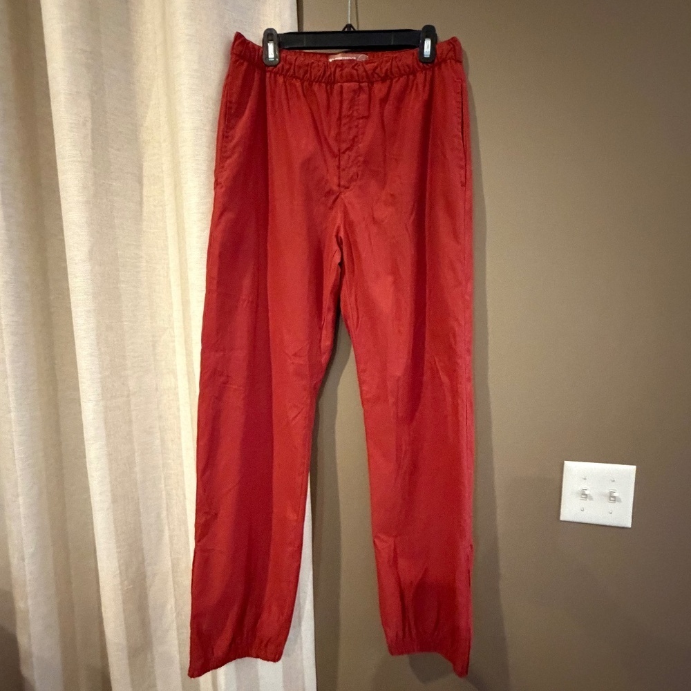 Weatherproof Performance Red Pants, Line Elastic waistband cuffs, Size Medium